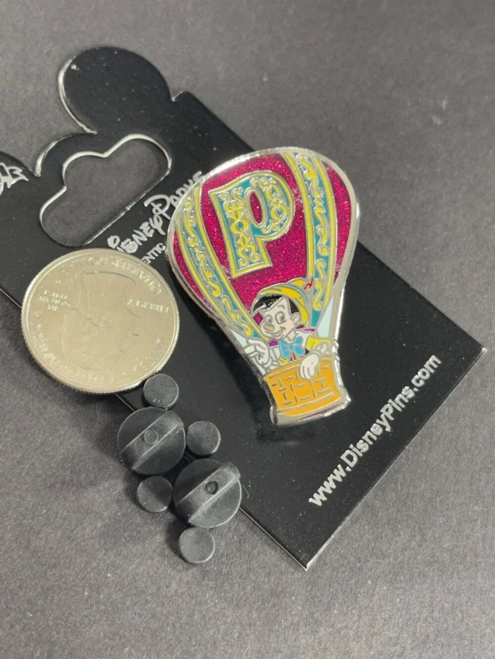 Disney Pinocchio Hot Air Balloon Trading Pin Adventure Out P Badge